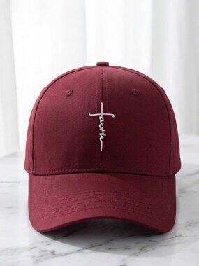 Ladies Red Faith Baseball Hat - Brand New Ball Cap